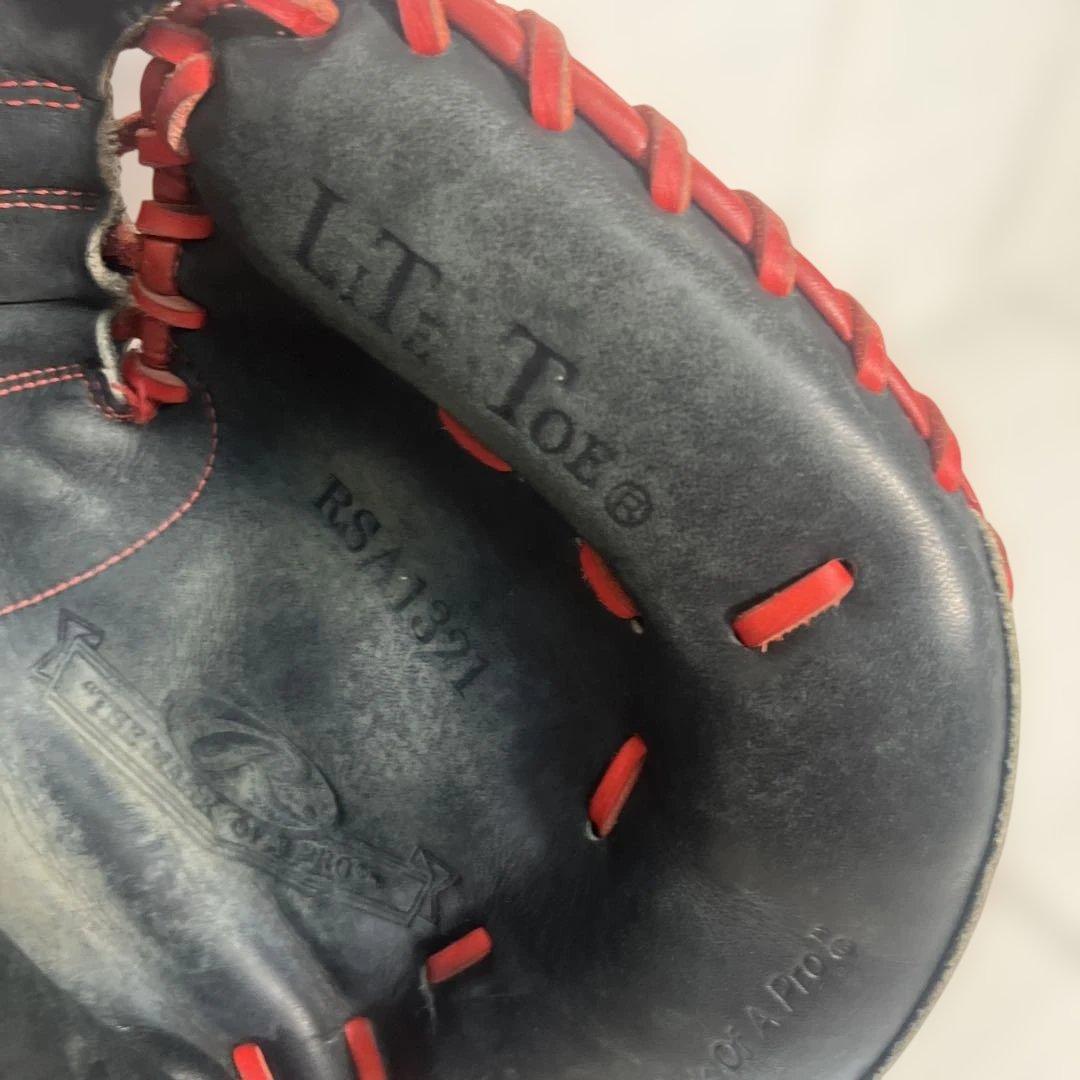 Rawlings 軟式グローブ 黒/赤　キャッチャーミット　即戦力　一般