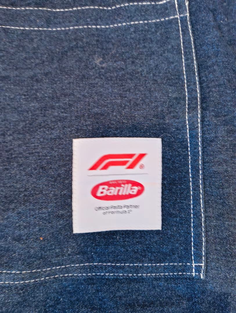 Barilla × F1 コラボ デニムエプロン イタリア製レザー使用