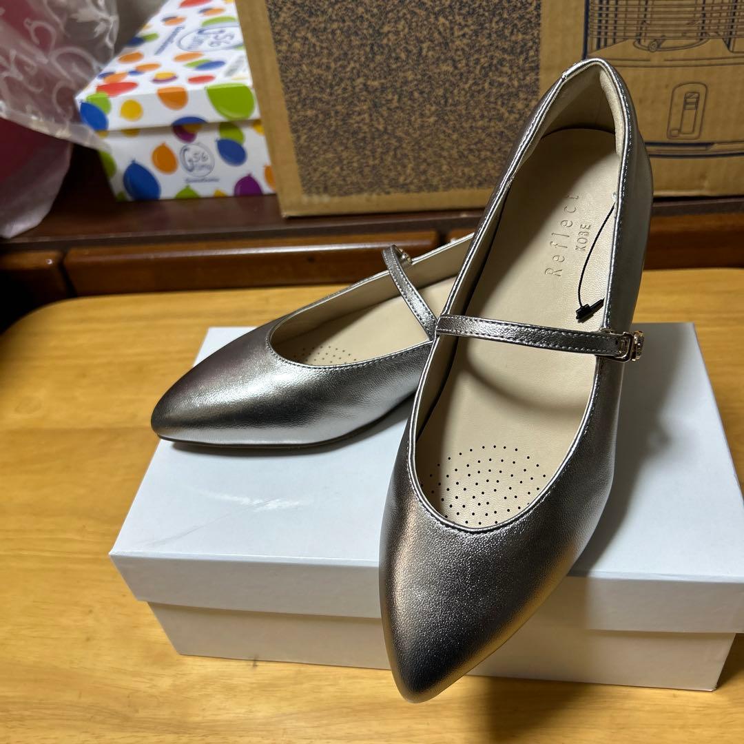 24cm リフレクト 至福の履き心地 やみつきフラットパンプス