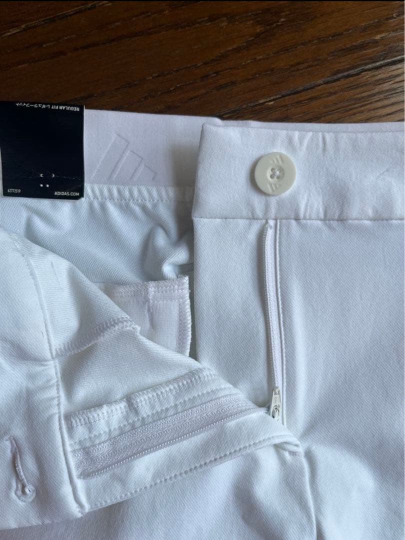 新品　アディダス　ゴルフ　L 白　STRETCH 撥水 パンツ 秋冬モデル