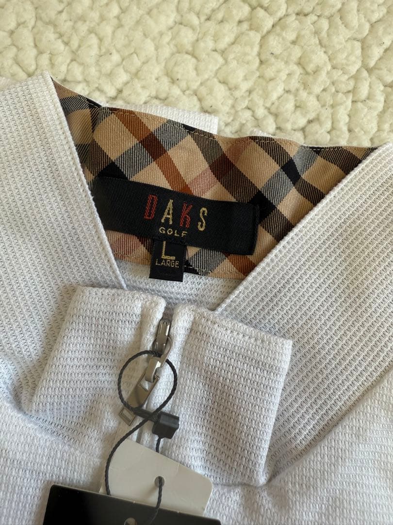 DAKS ゴルフポロシャツ Lサイズ ホワイト新品長袖