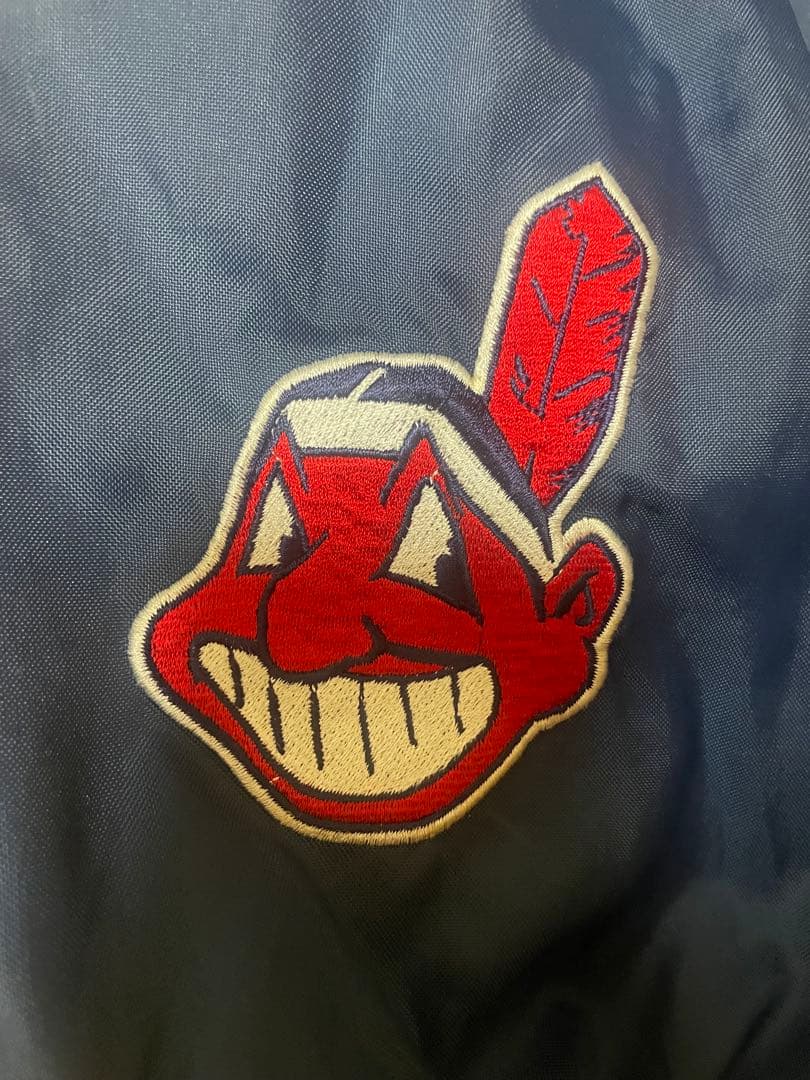 レア 90s 古着 MLB クリープランド・インディアンス ナイロンジャケット
