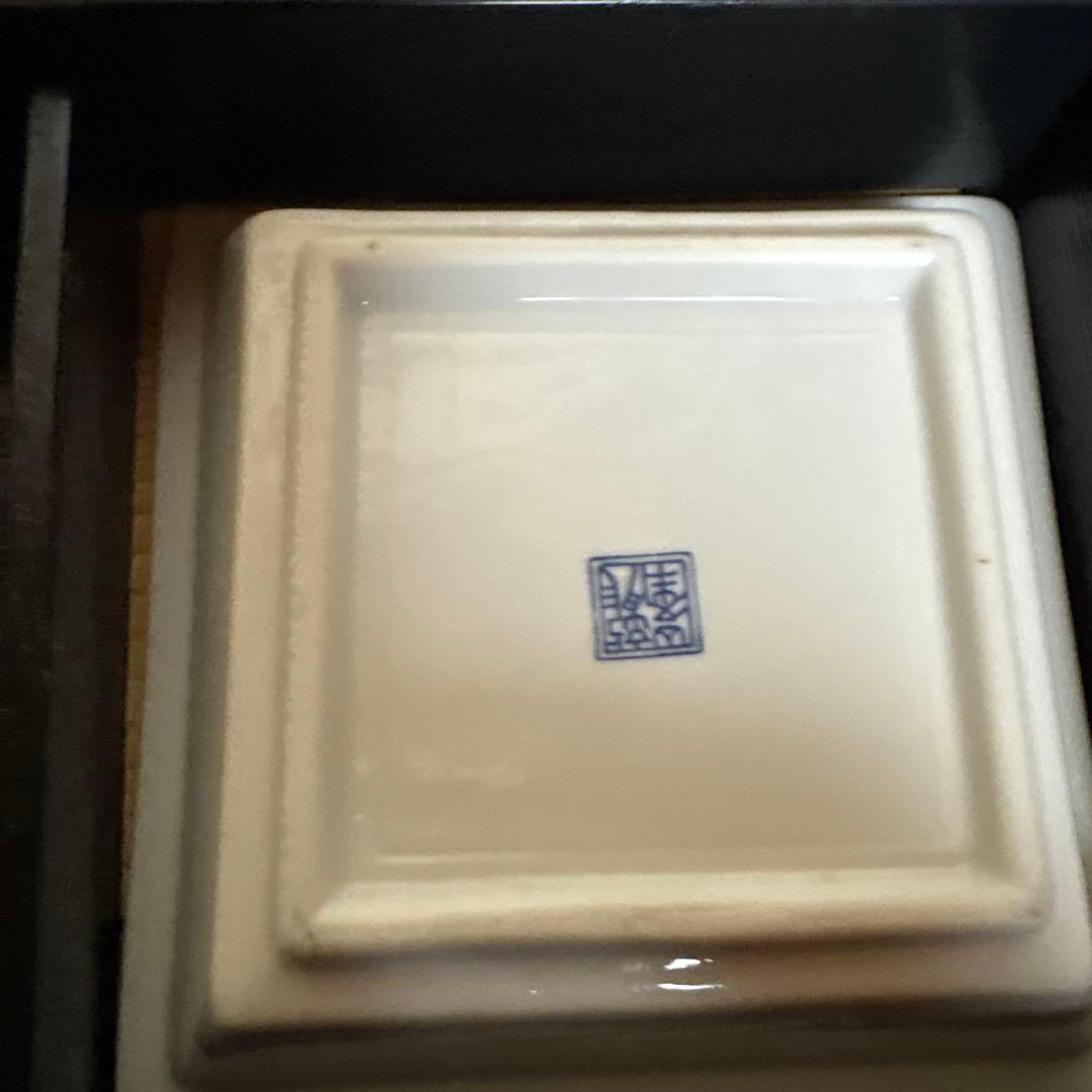 S*a様 漆器 松花堂弁当 仕切り 食器付き 溜塗 木製　5箱　未使用
