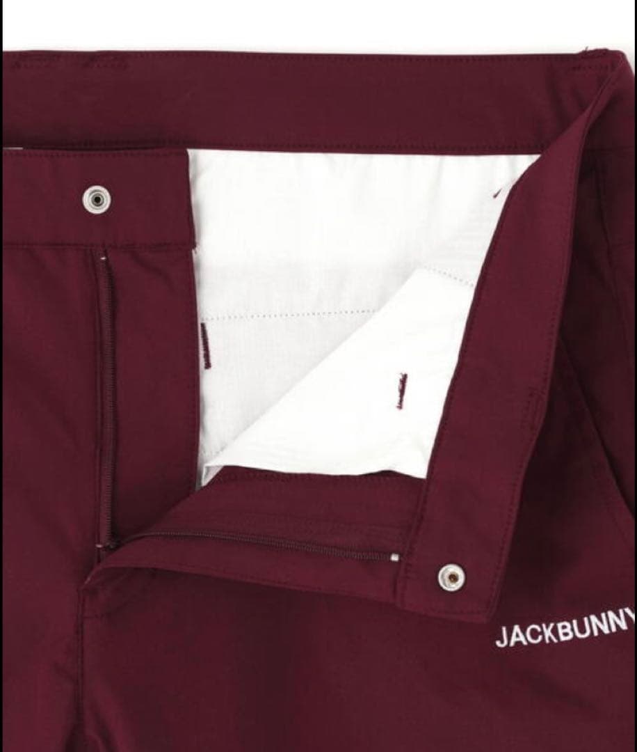 新品 パーリーゲイツ ジャックバニー ポリエステルツイル パンツ(4)M/ワイン