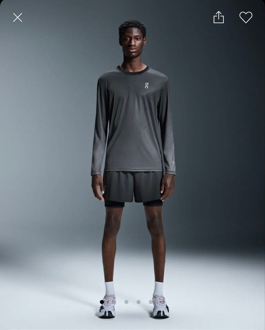 On Pace Shorts オン ペース ショーツ(Iron) メンズ XS