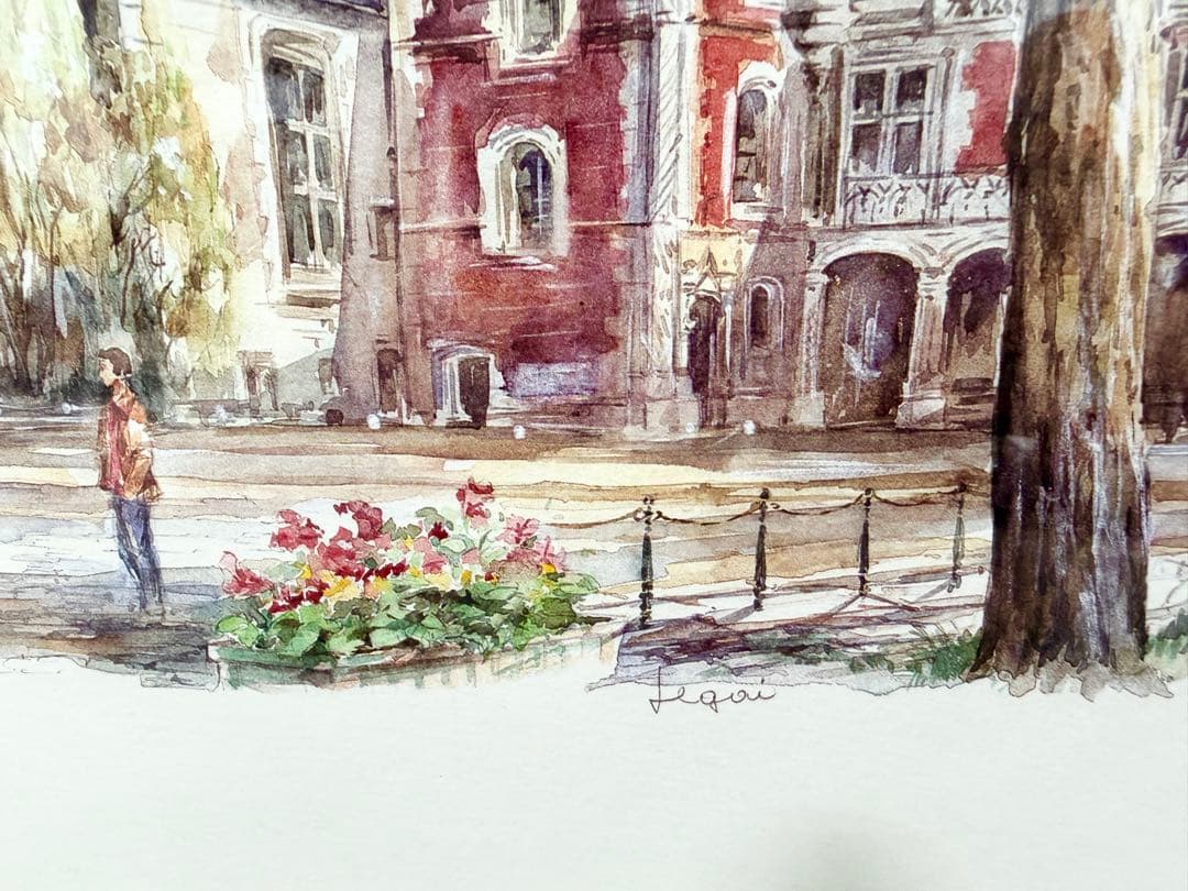 水彩画 フレーム付き 絵画