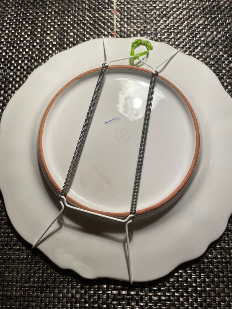 アマルフィ　レモン柄　絵皿（壁掛器具付き）イタリア陶器