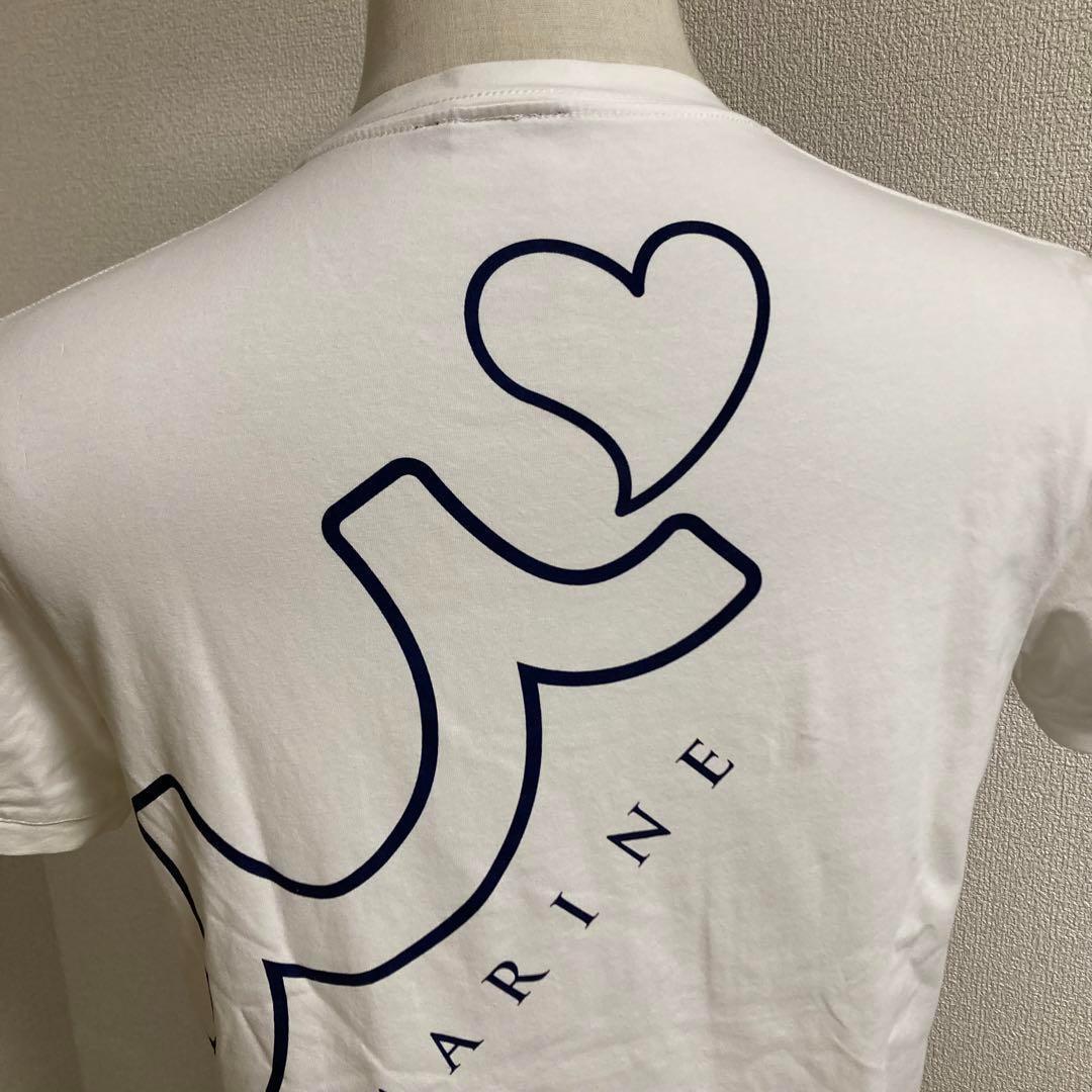 ムータマリン デカロゴ ストレッチ Tシャツ TEE ホワイト Sサイズ