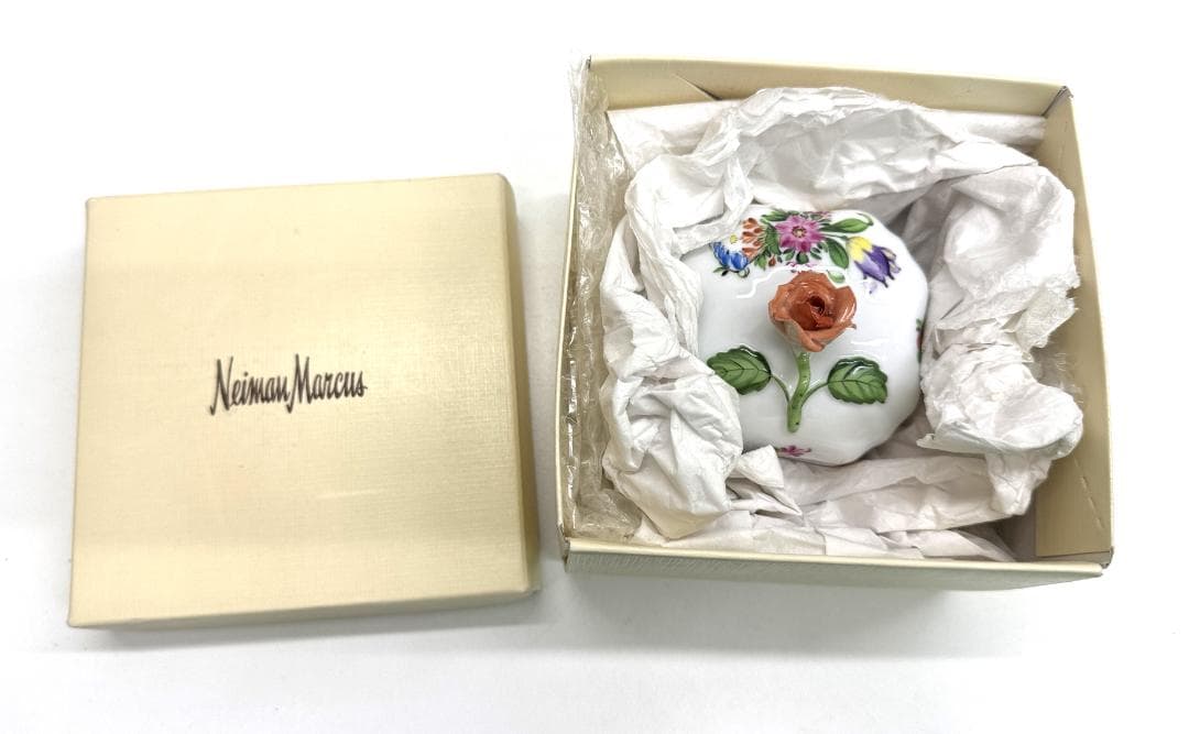 ★新品★HERENDヘレンド フラワー小物入れ ボンボニエール　薔薇
