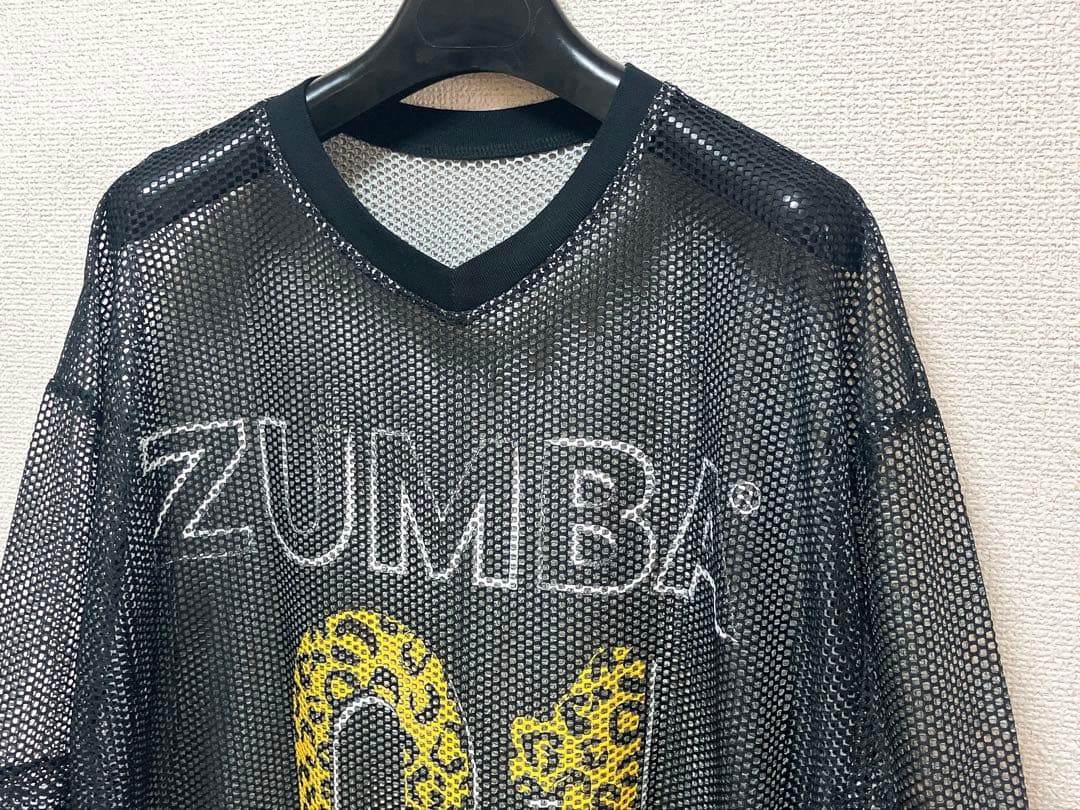 2025　JWI/正規品　着用数回　ZUMBA/ズンバ　Tシャツ　豹柄　メッシュ