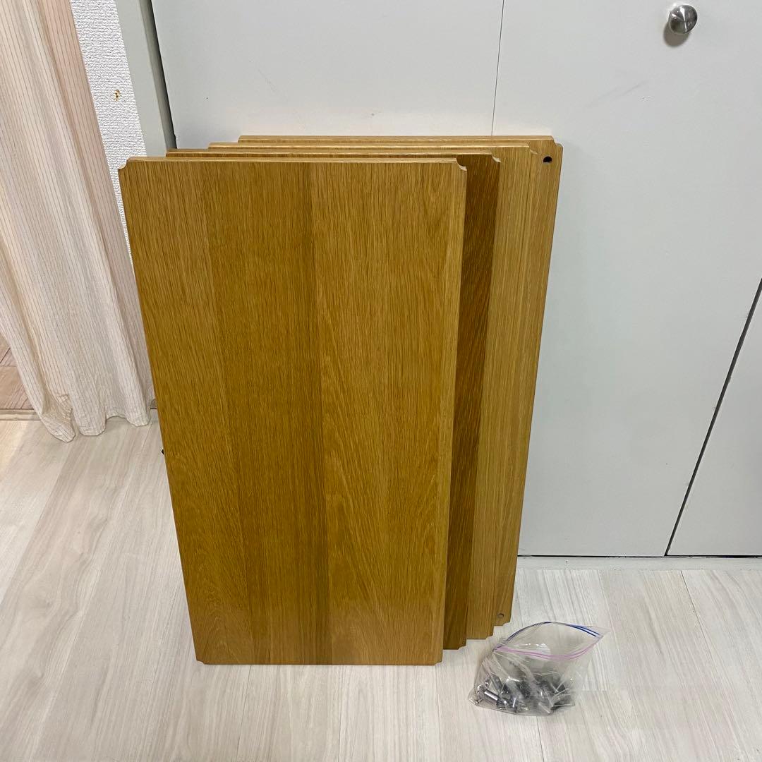 ②4枚セット　無印良品　ステンレスユニットシェルフ　追加棚板