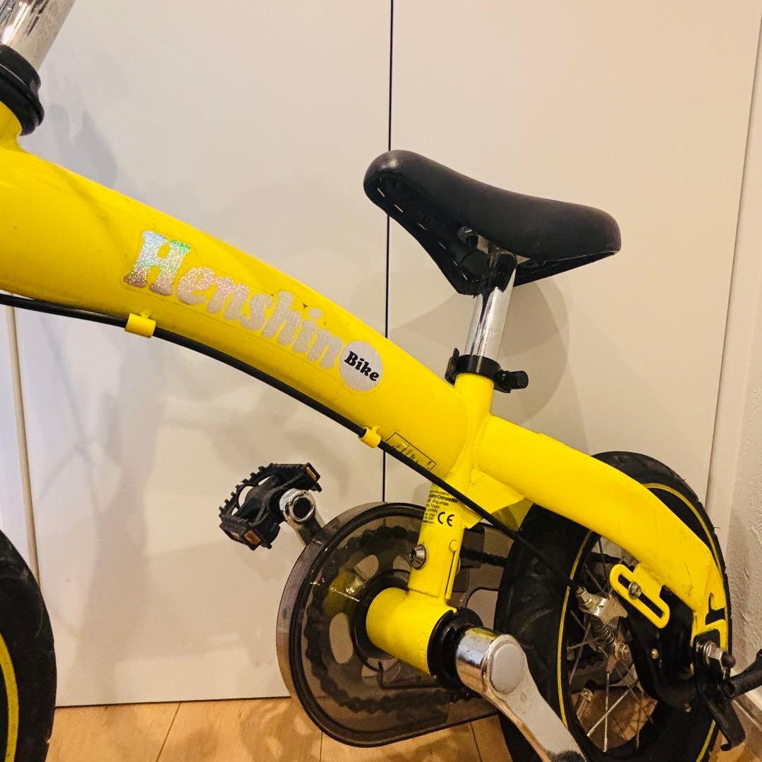 へんしんバイク 12インチ ペダル スタンド その他付属付き イエロー