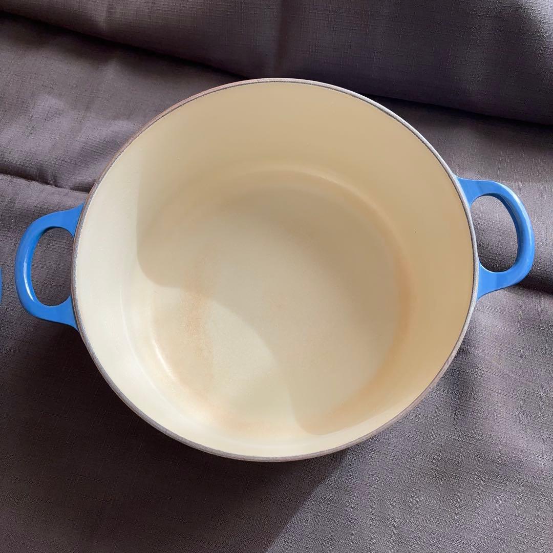 LE CREUSET 両手鍋 26cm レア旧ブルー