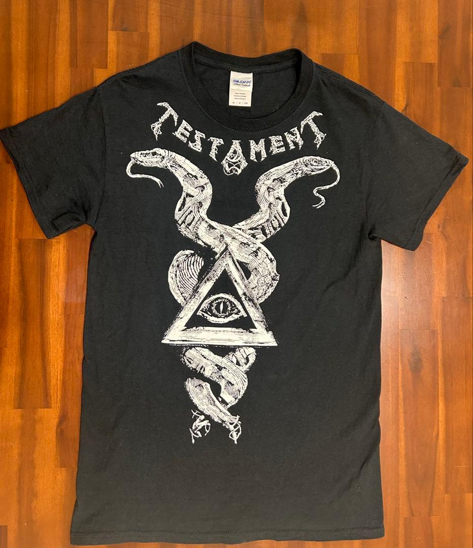 TESTAMENT 2017 JAPAN TOUR両面プリント バンドT 黒 S
