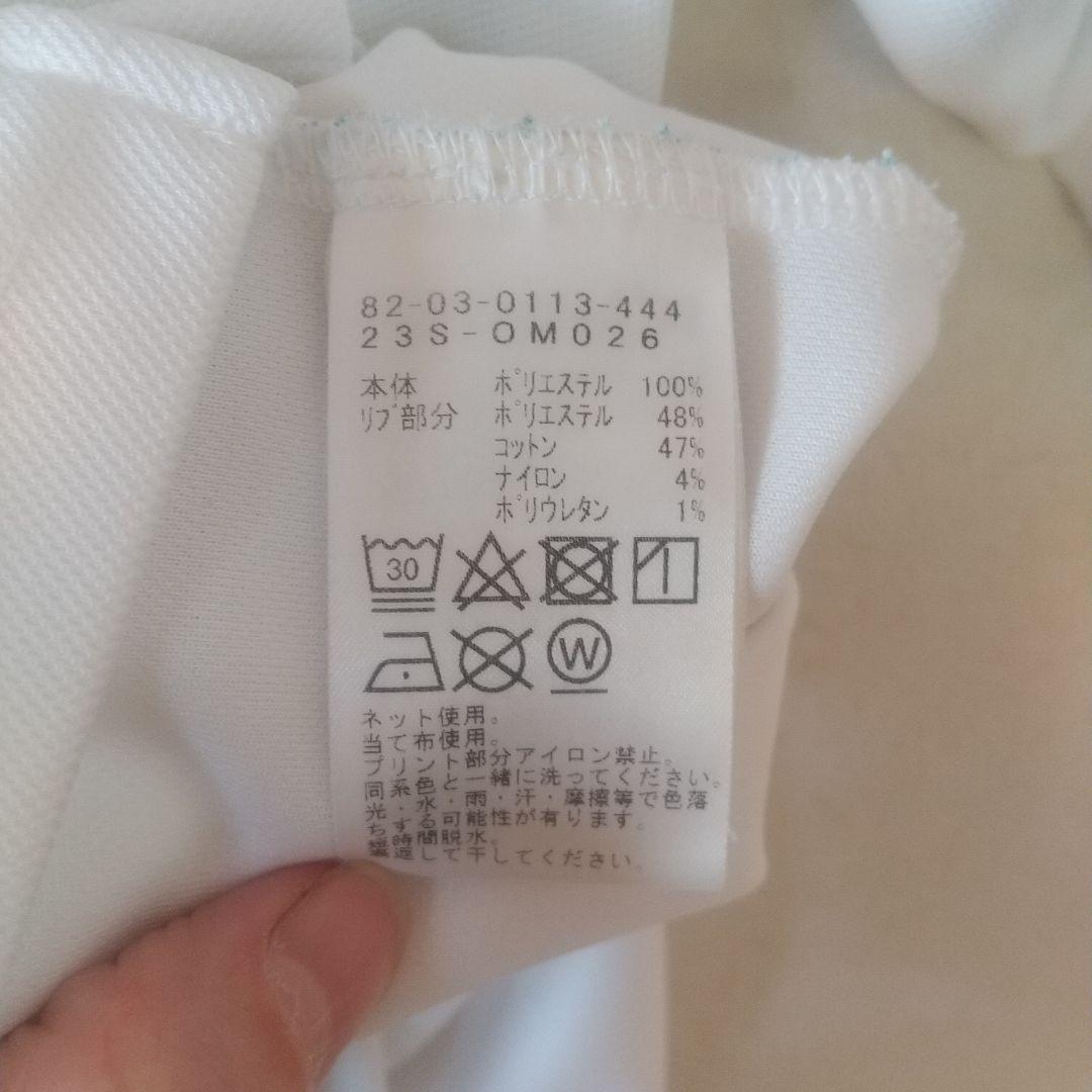 完売品ビームスゴルフ モックネック カットソー 半袖 白 ロゴ L