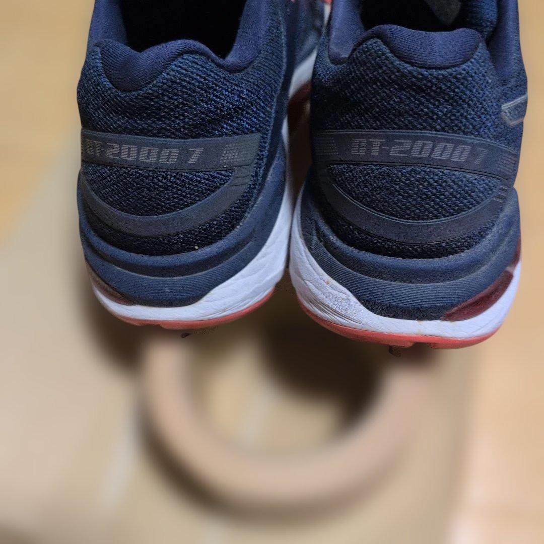 【美品】ASICS GT-2000 7 ネイビー/ピンク　24センチ