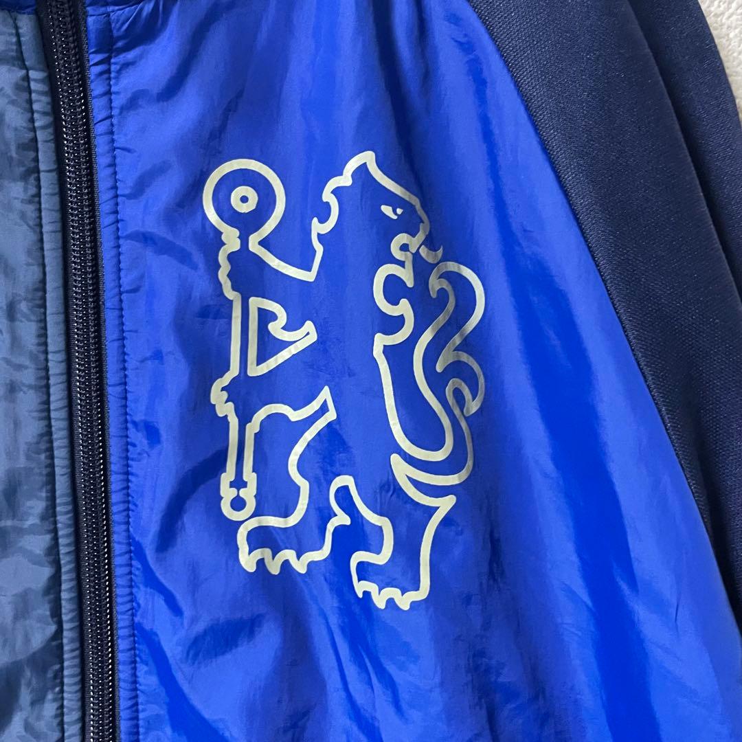 アディダス　チェルシーFC　トラックジャケット　バイカラー　切替　ナイロン　M