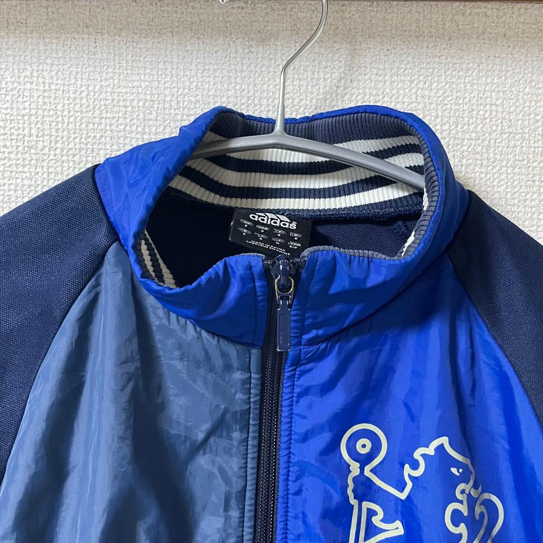 アディダス　チェルシーFC　トラックジャケット　バイカラー　切替　ナイロン　M