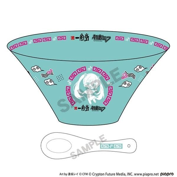【一風堂×初音ミク】ラーメンどんぶり・レンゲセット