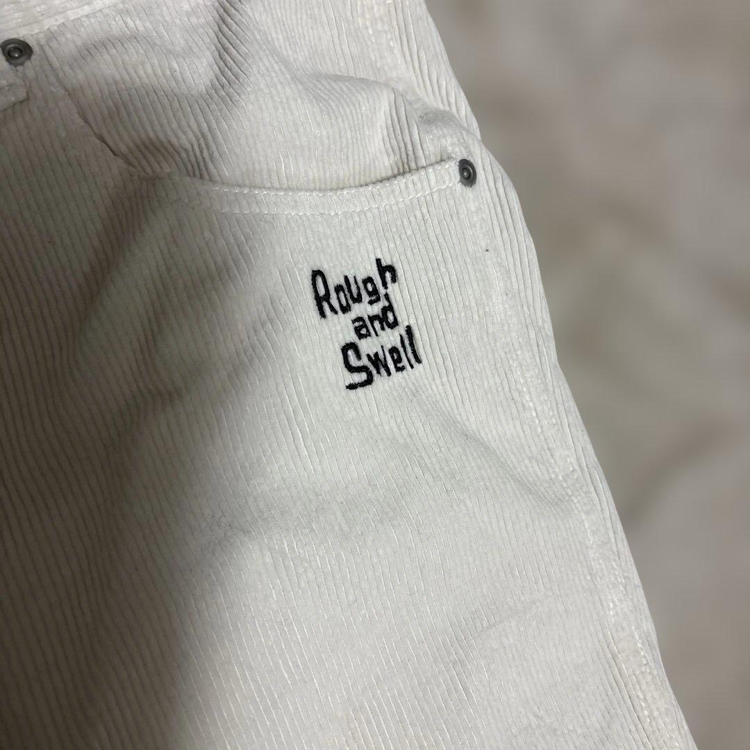 Rough and Swell ホワイトコーデロイパンツ M