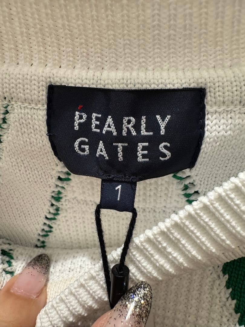 未使用タグ有りPEARLY GATES ダイヤモンドパターンセーター