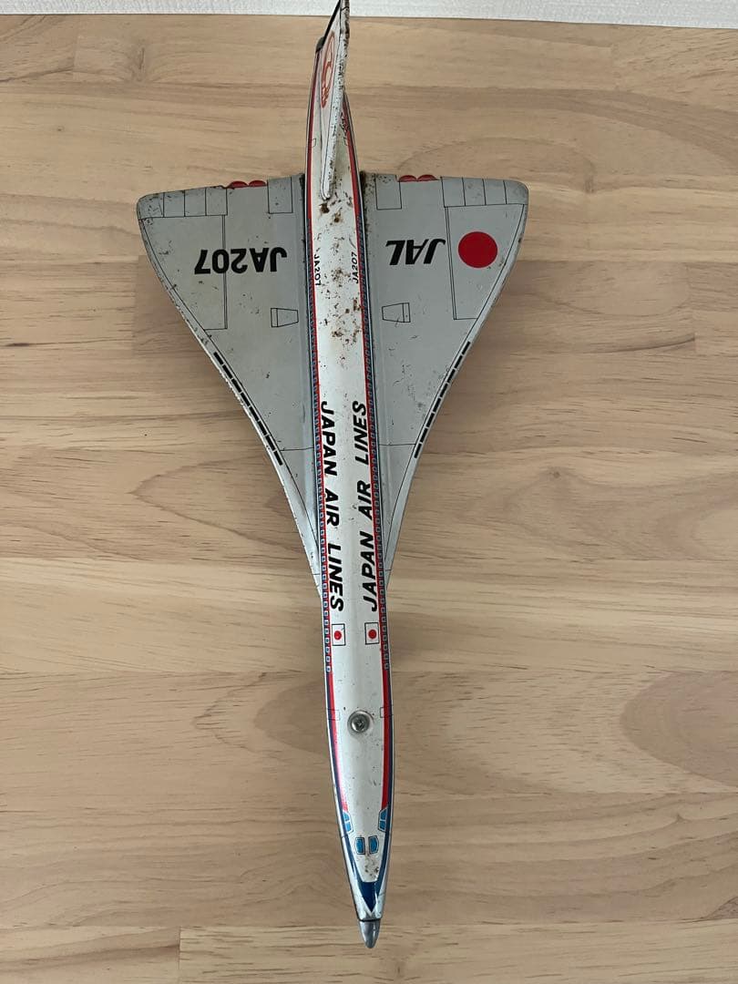 値下★ブリキ飛行機　JAL JA207 コンコルド　1960-1970年代当時物