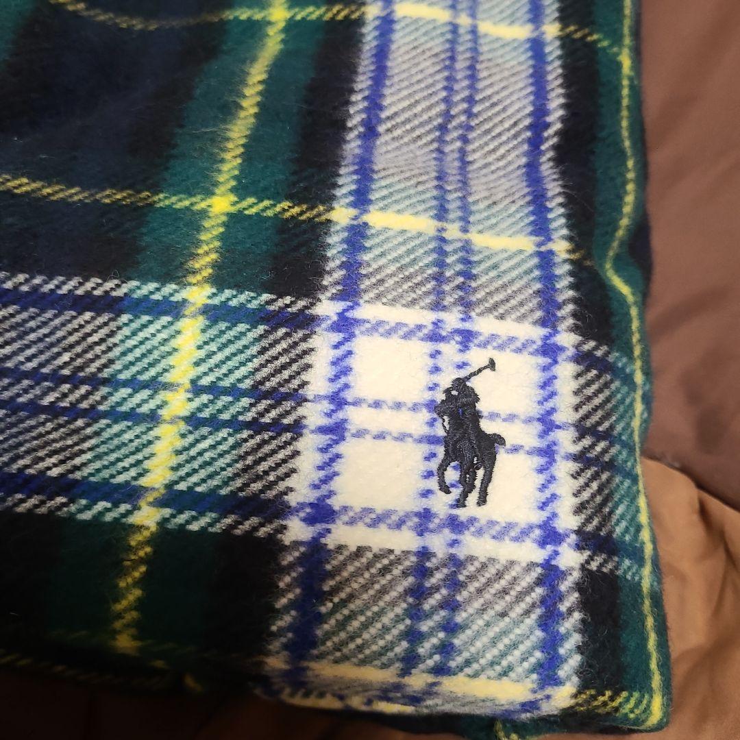 未使用　RALPH LAUREN　ハーフブランケット チェック柄