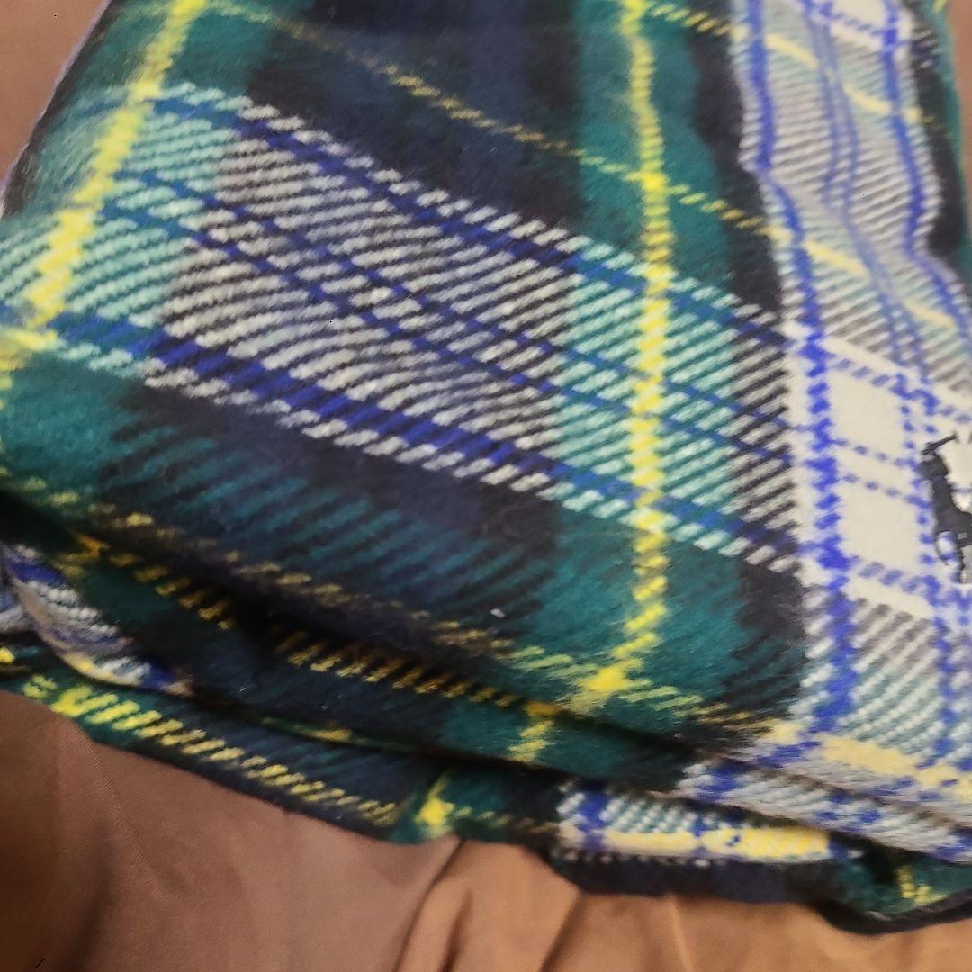 未使用　RALPH LAUREN　ハーフブランケット チェック柄