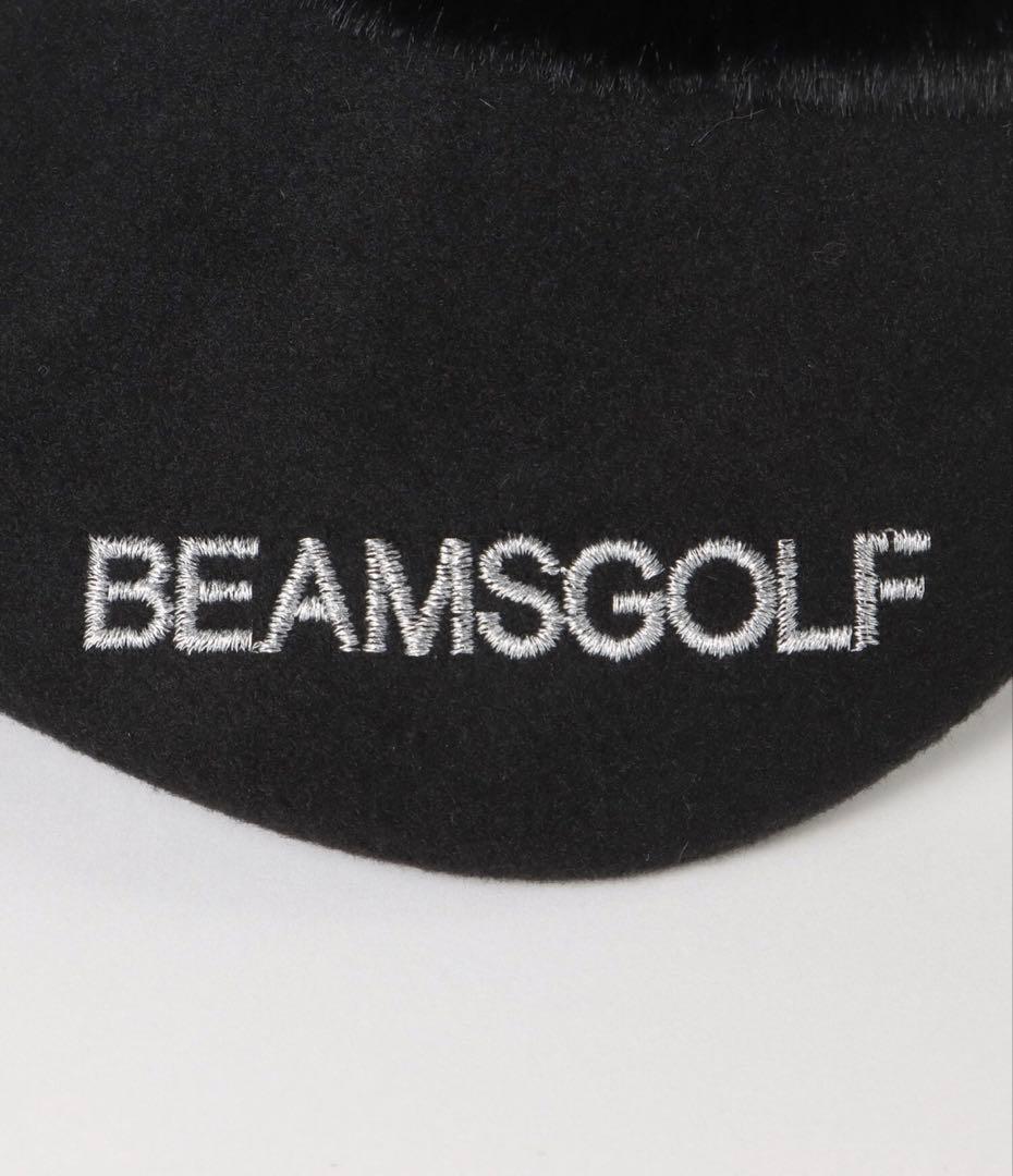 BEAMSGOLF ブラック ファー バイザー 耳あて付き
