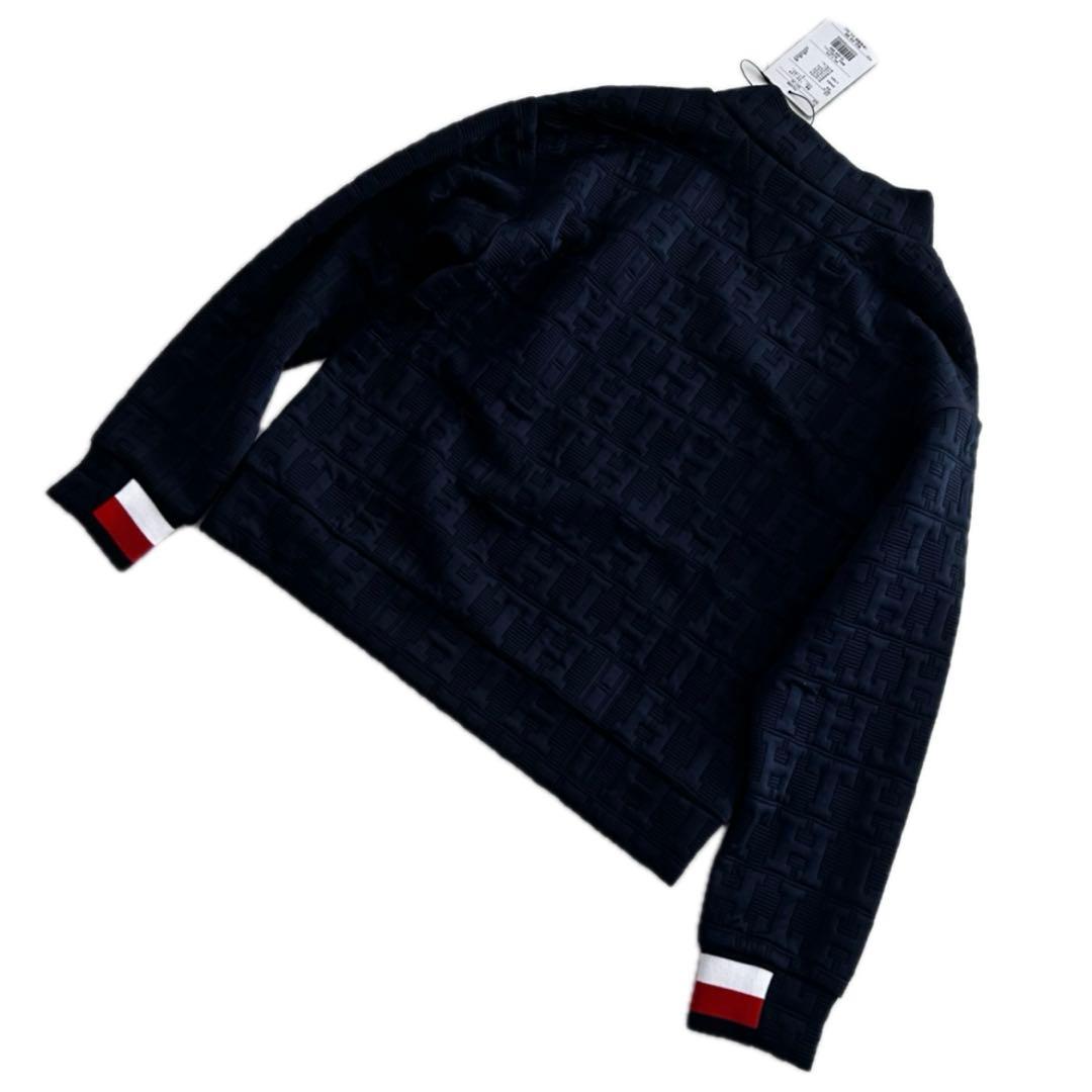 限定値下✨新品✨トミーヒルフィガーゴルフ　モノグラムキルトプルオーバー　ネイビー
