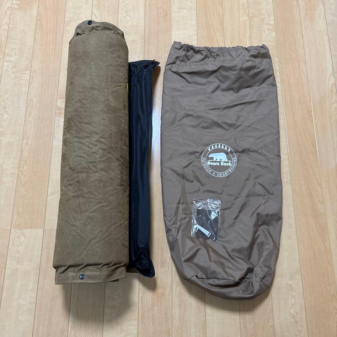 Bears Rock 車中泊マット　8㎝　エアマット　自動膨張式　シングル