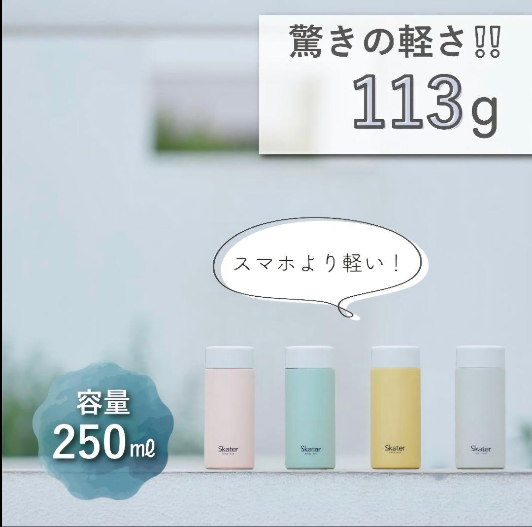 新品 水筒 5個セット 軽量 250ml グレー 保温 保冷 直飲み スケーター