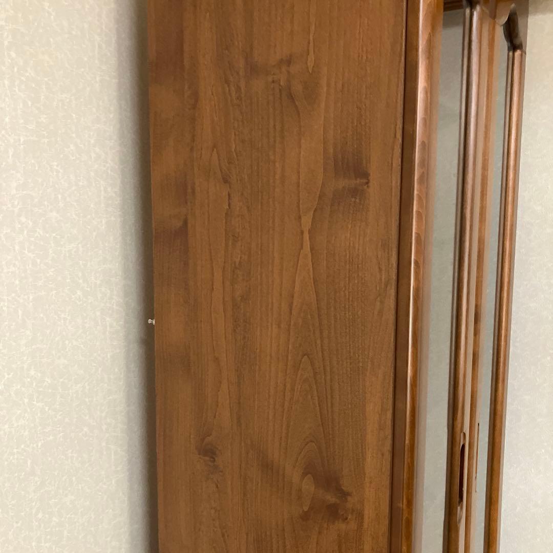 木製ブラウンガラスキャビネット