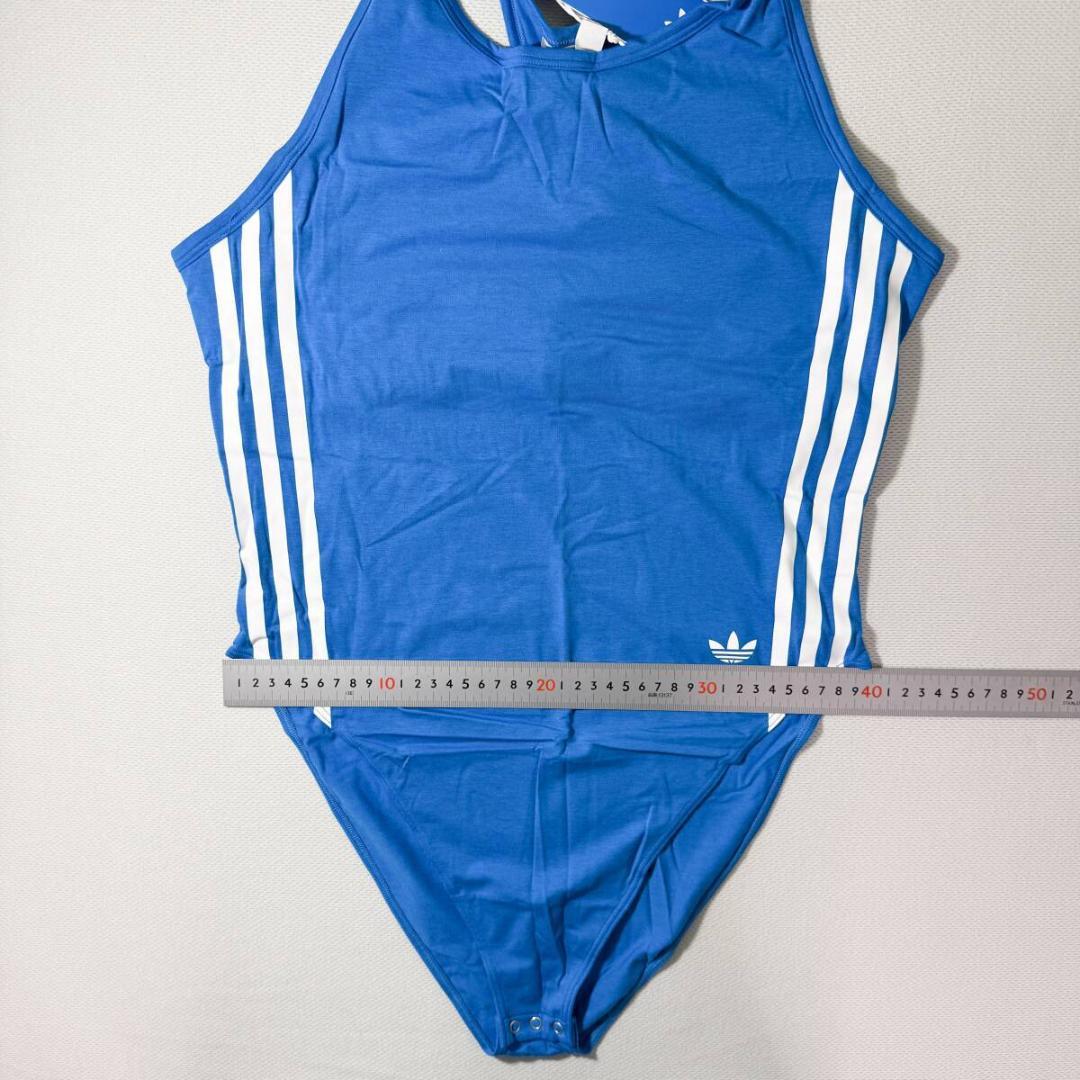 adidas ボディスーツ レオタード コットン Blue 海外L