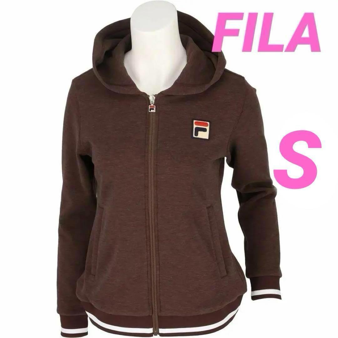 FILA　テニスウェア　レディース　フルジップパーカー　S　ブラウン　フィラ