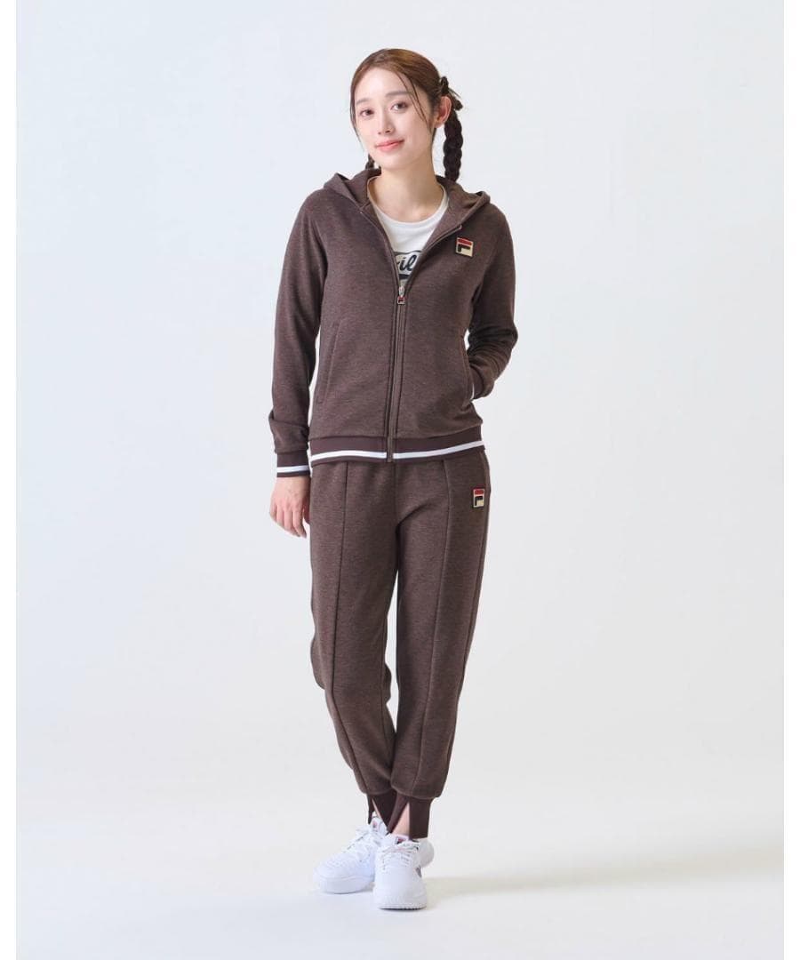 FILA　テニスウェア　レディース　フルジップパーカー　S　ブラウン　フィラ
