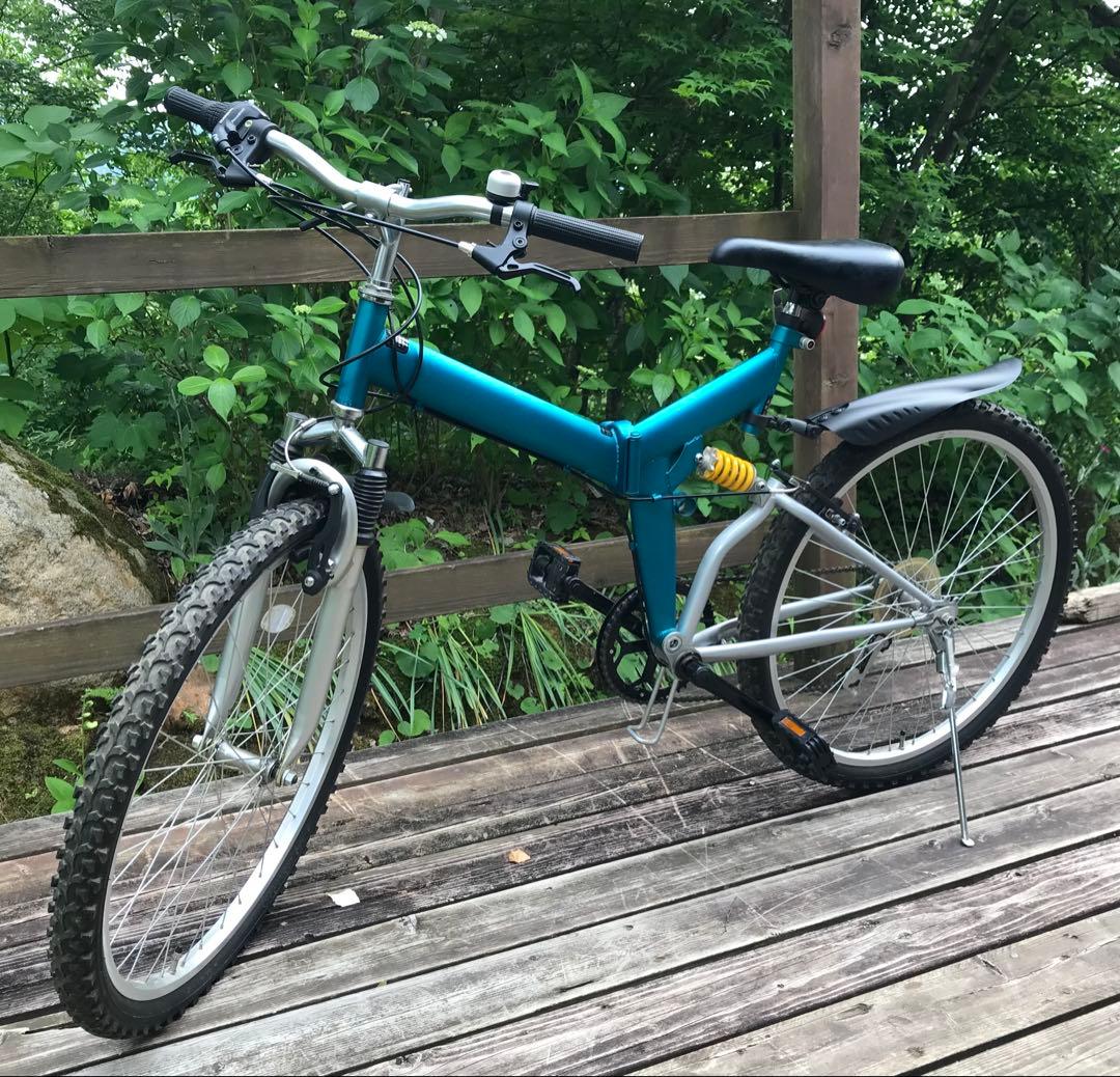 自転車 マウンテンバイク26 折り畳み可能 シマノ6段変速