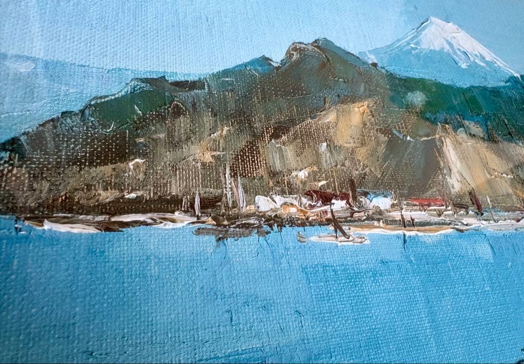 画家森尾孝作品 画題「黄金崎」油絵