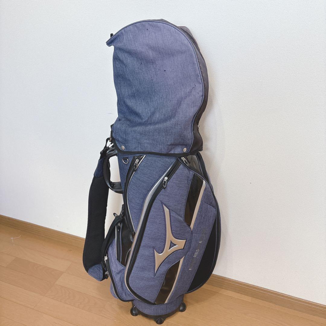 K489 MIZUNO デニム柄 軽量 キャディバッグ