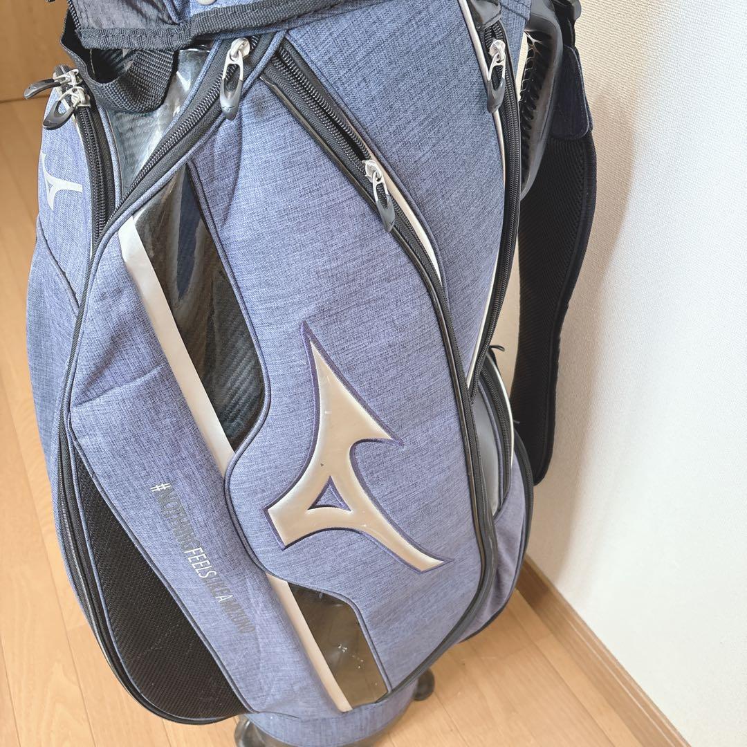 K489 MIZUNO デニム柄 軽量 キャディバッグ