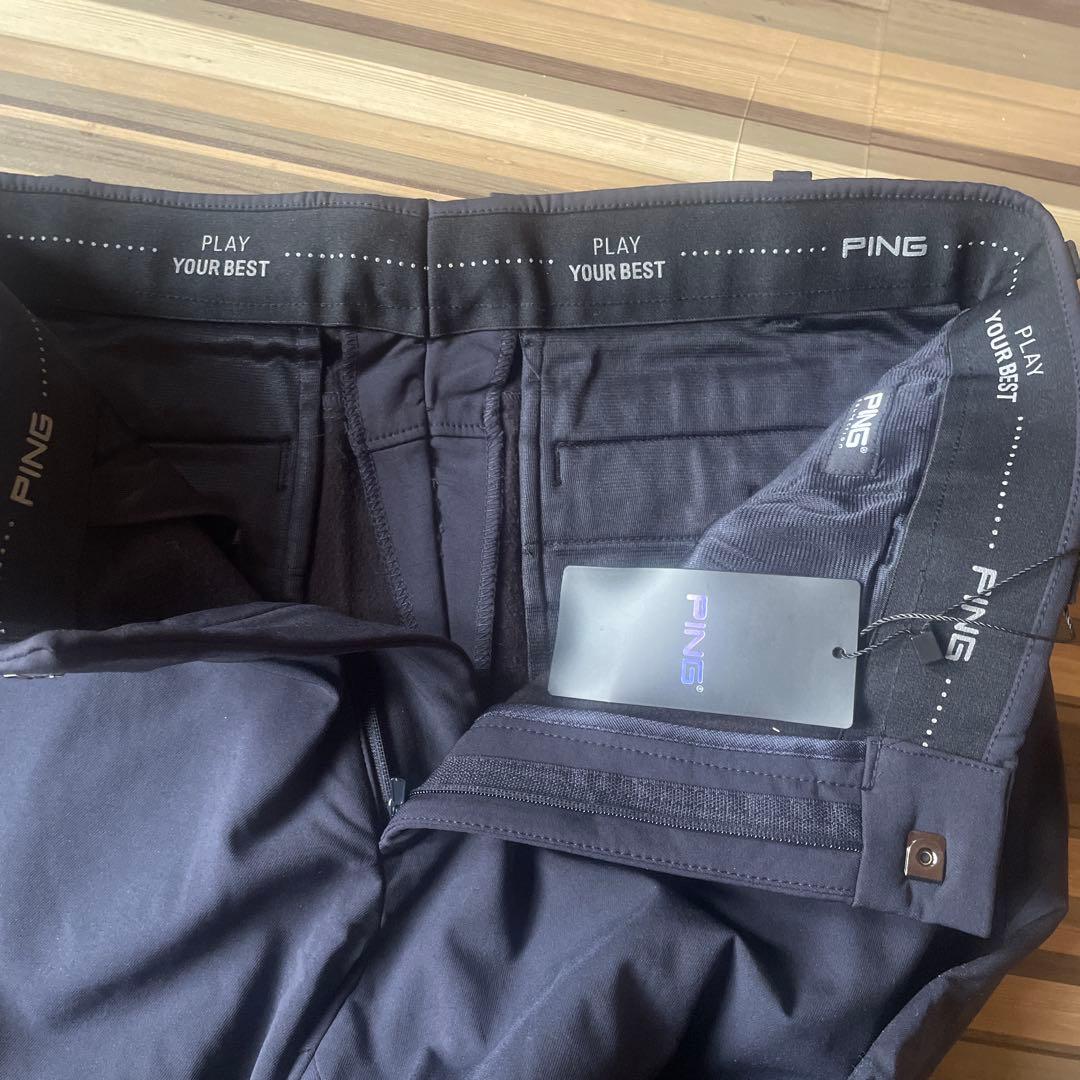 【新品タグ付き】PING ゴルフパンツ メンズ 裏起毛 ストレッチ 防寒W80