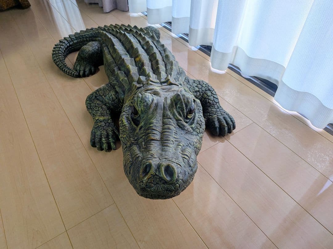 巨大 ワニ フィギュア 置物 アリゲーター クロコダイル