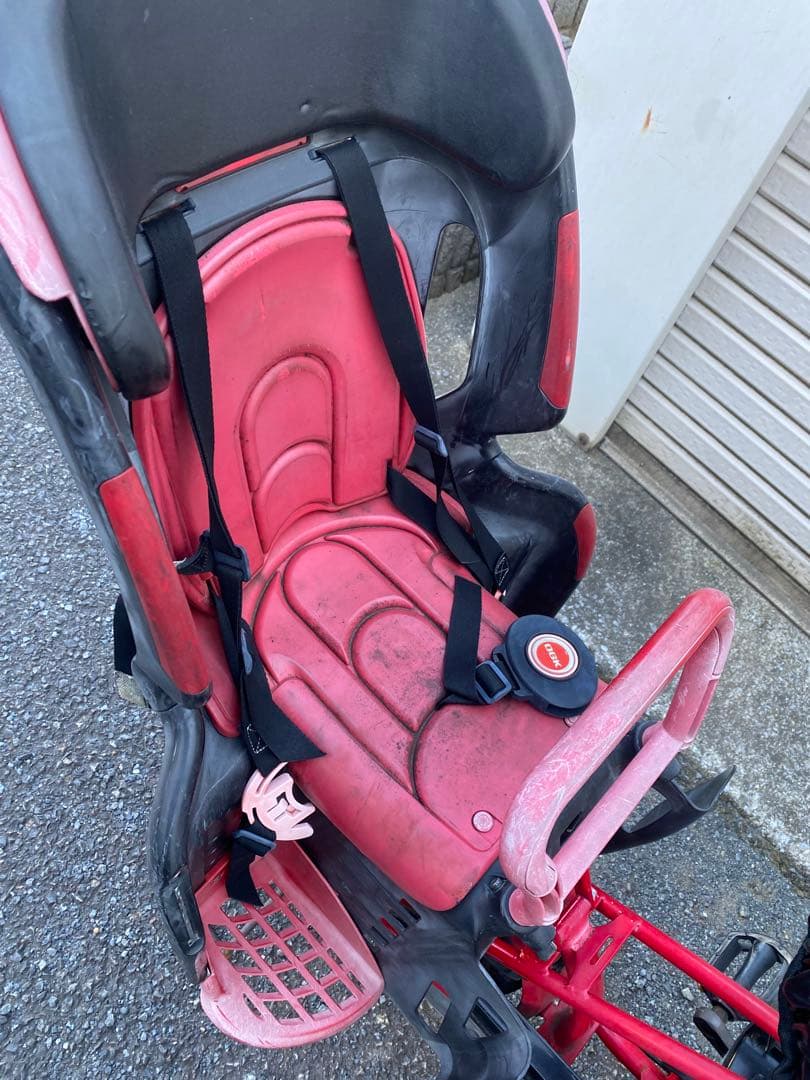 電動アシスト自転車 チャイルドシート付き レッド