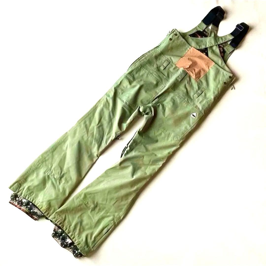 BURTON ビブパンツ S カーキ スノーボード Zealous
