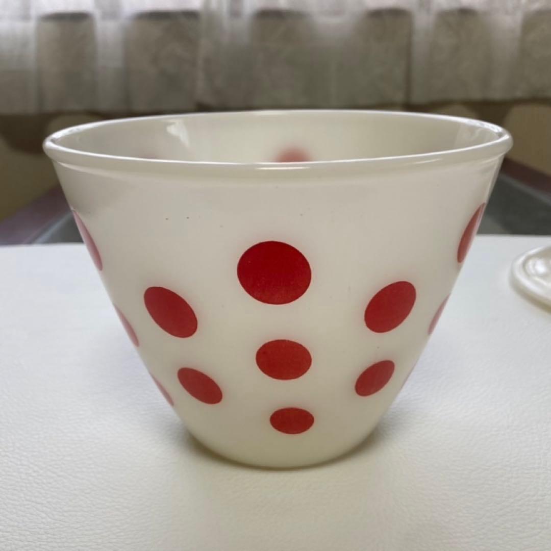 ファイヤーキング ポルカドット グリースジャー ポット 小物入れ 水玉 レトロ