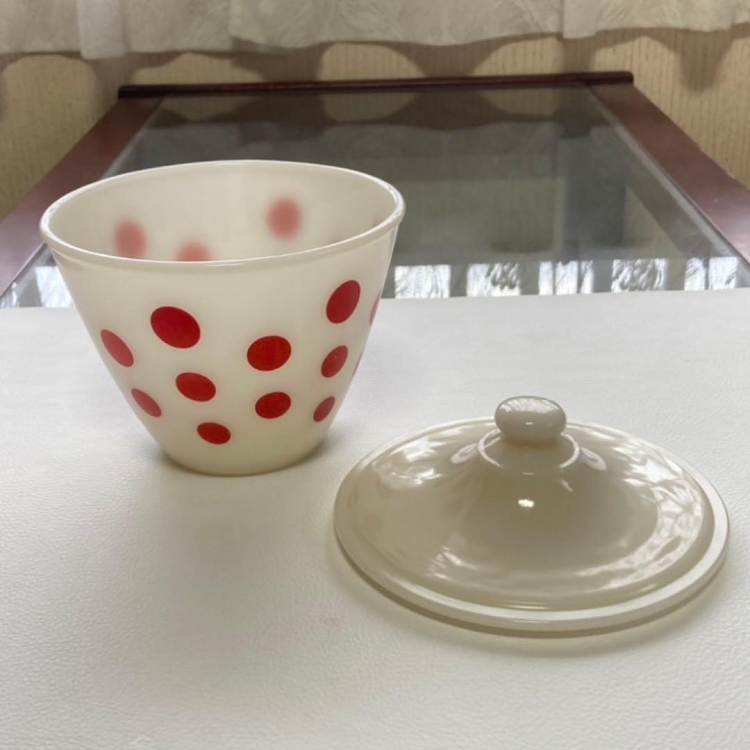 ファイヤーキング ポルカドット グリースジャー ポット 小物入れ 水玉 レトロ