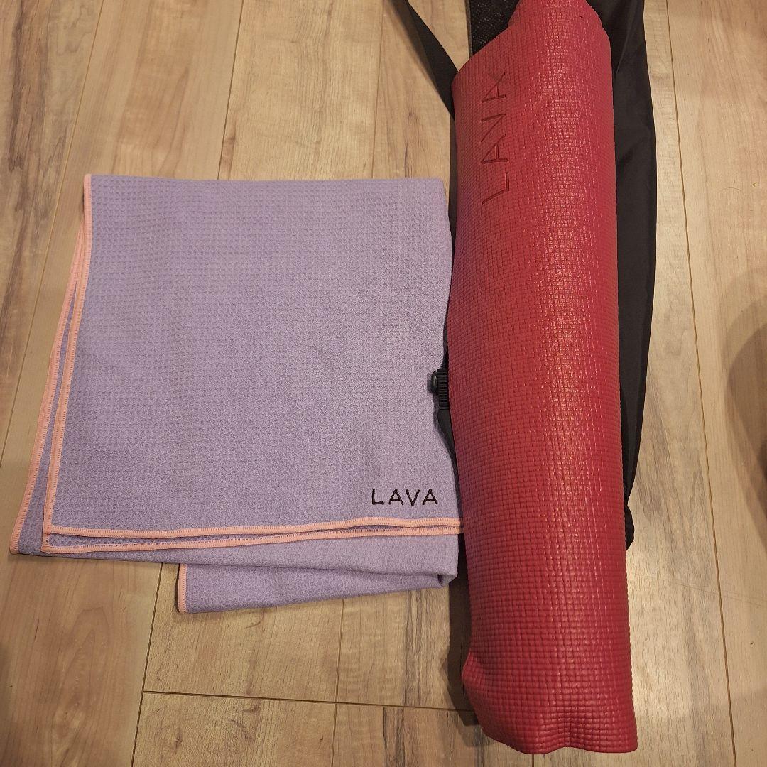 LAVA ヨガマットセット 紫とピンク マットケース