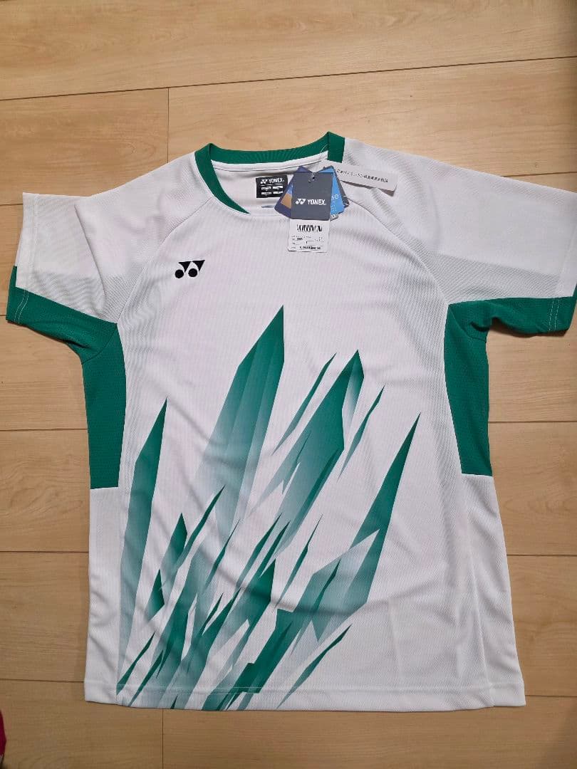 YONEX ゲームシャツ ウェア ホワイト/グリーン 新品 10668