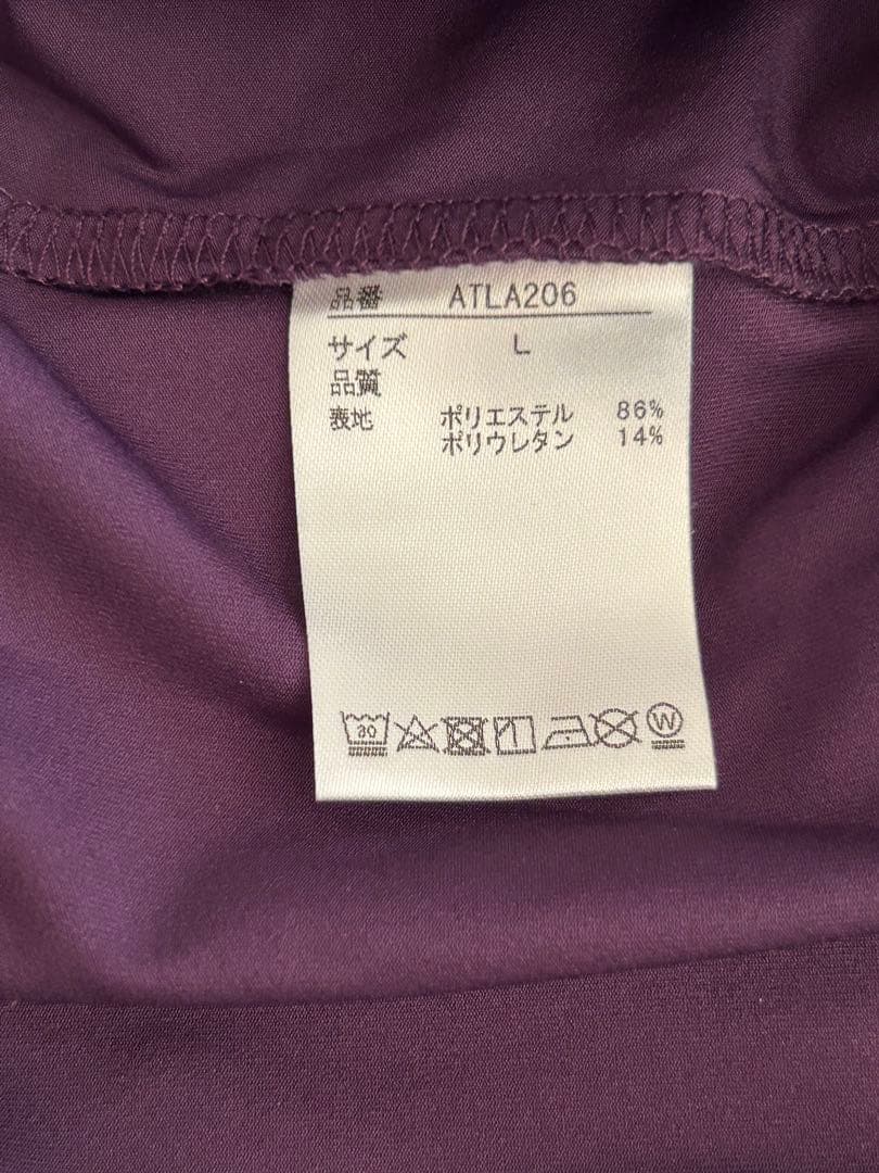 アドミラル　テニスウェア　紫色柄トップス　Lサイズ