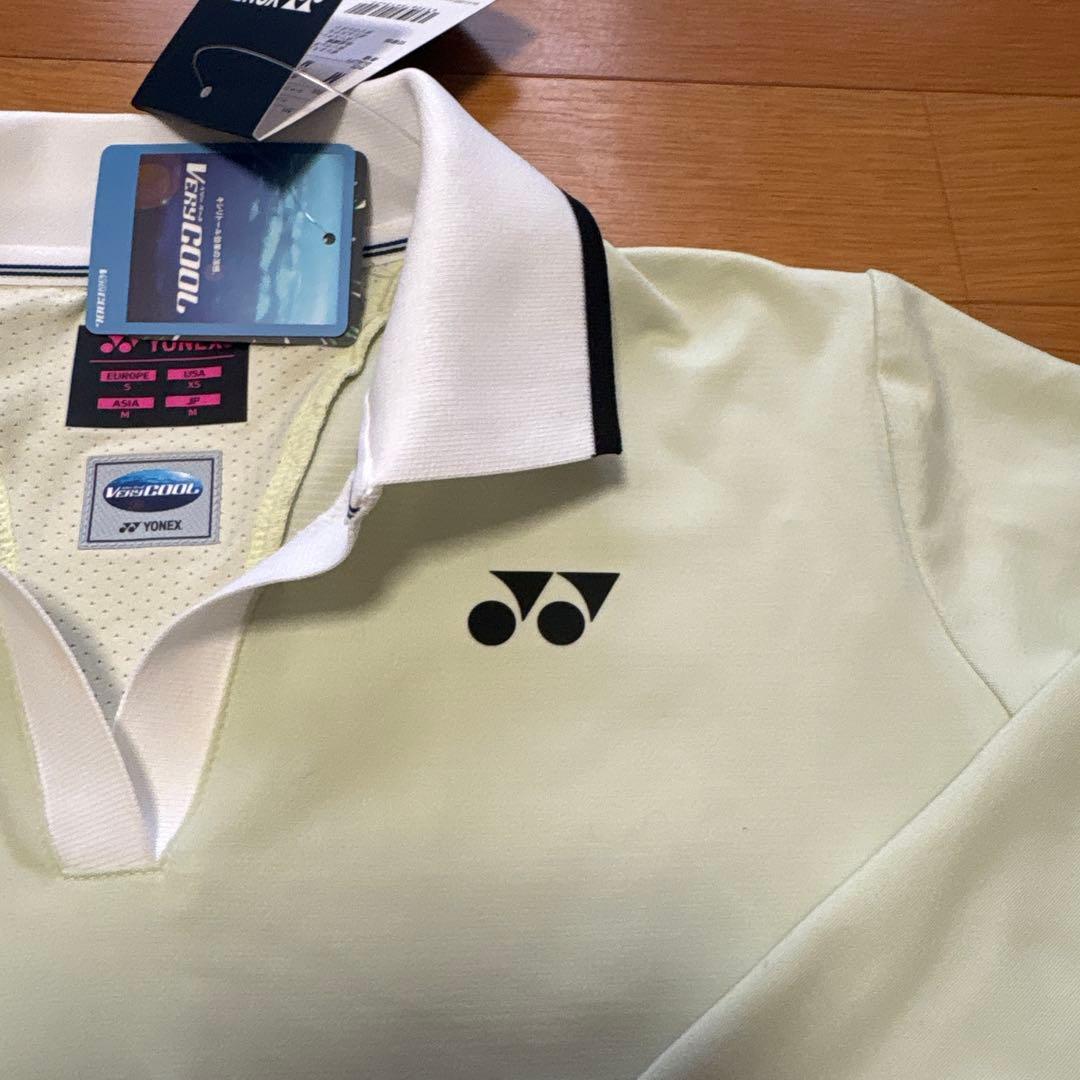 新品タグ付き！新作YONEX ポロシャツ M ライトイエロー（M）